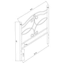 Callie - Metal Twin Open Frame Headboard - Matte Black