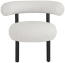 Bordeaux - Boucle Fabric Accent Chair With Black Legs