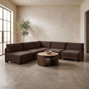 Hammond - Velvet Performance Fabric Upholstered 5 Piece Armless Sectional