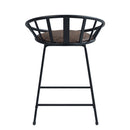 Zudora - Counter Height Chair (Set of 2) - Synthetic Leather & Black