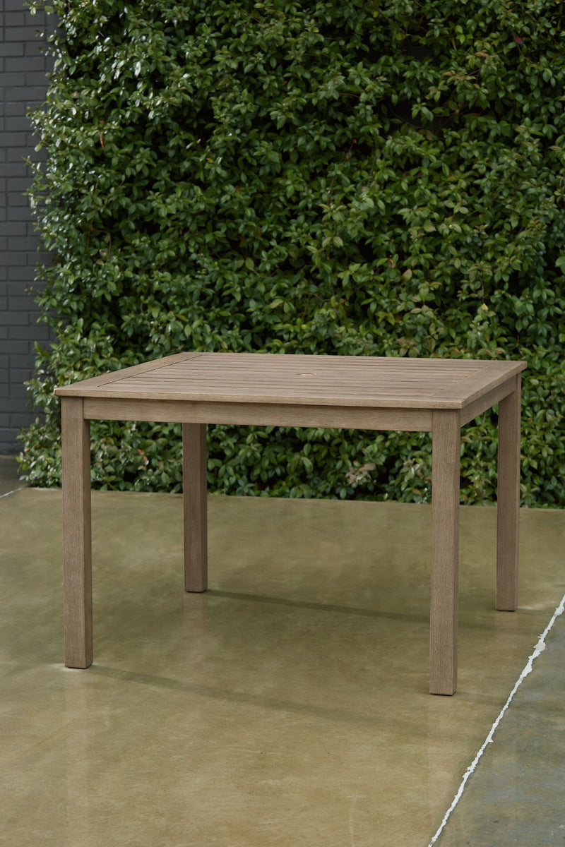 Aria Plains - Square Dining Table W/Umb Opt - Brown