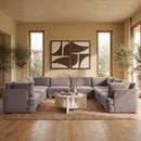 Hammond - Velvet Performance Fabric Upholstered 8 Piece U-Shaped Sectional