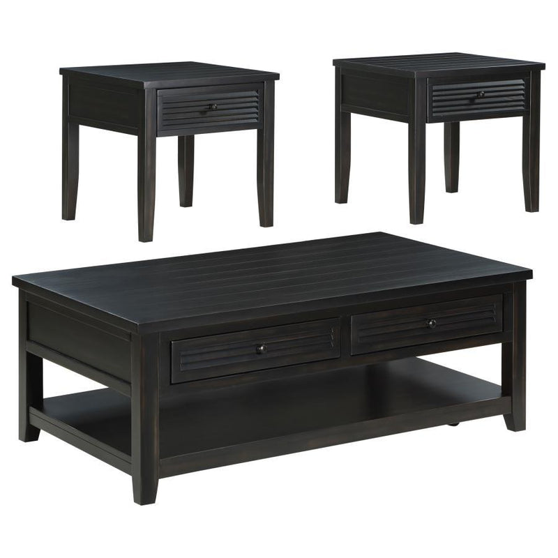 Concord - Coffee And End Table Set Distressed