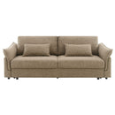 Turpin - Sofa With Sleeper, 2 Pillows & Storage - Brown Boucle