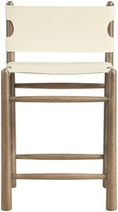 Santos - Upholstered Counter Stool With Stained Brown Base
