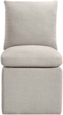 Nelori - Linen Textured Performance Fabric Upholstered Dining Chair (Set of 2)