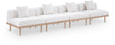 Laguna - 4 Piece 142" Upholstered Outdoor Patio Modular Armless Sofa