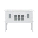 Elizaveta - Server - Faux Crystal Diamonds & White High Gloss
