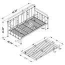 Livingston - Metal Twin Daybed With Trundle - Dark Bronze