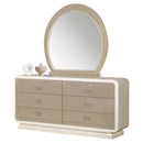 Allendale - Mirror - Ivory & Latte High Gloss