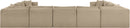 Shaggy - Fabric 9 Piece Modular U-Shaped Sectional