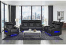 U8611 - Power Reclining Sofa With Power Headrest And LED - Charcoal