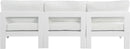 Nizuc - Outdoor Patio 3 Seat Armless Modular Sofa With White Frame