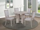 Amara - 5 Piece Round Dining Set Drift Wood - Drift Wood