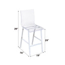 Nadie - Counter Height Chair (Set of 2) - Clear Acrylic & Chrome