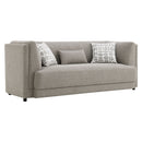 Glenda - Sofa With 3 Pillows - Gray Chenille