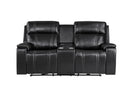 U8880 - 3 Piece Living Room Set (Power Reclining Sofa / Power Console Reclining Loveseat / Power Recliner) - Black
