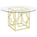 Starlight - Round Glass Top Metal Dining Table