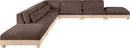 Turin - Chenille Fabric Upholstered Modular Sectional - Brown
