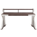 Brancaster - Executive Writing Desk - Retro Brown Top Grain Leather & Aluminum