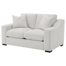 Ashlyn - Fabric Upholstered Track Arm Loveseat - Sand
