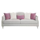 Kasa - Sofa With 5 Pillows - Beige Linen & Champagne
