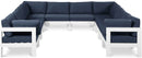 Nizuc - Outdoor Patio 10 Piece Modular Sectional With White Frame