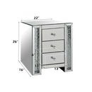 Nysa - Accent Table - Mirrored & Faux Crystals