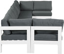 Nizuc - Outdoor Patio 7 Piece Modular Sectional With White Frame