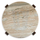 Tanidore - Round End Table - Warm Brown