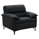 Eilene - Chair - Black Top Grain Leather