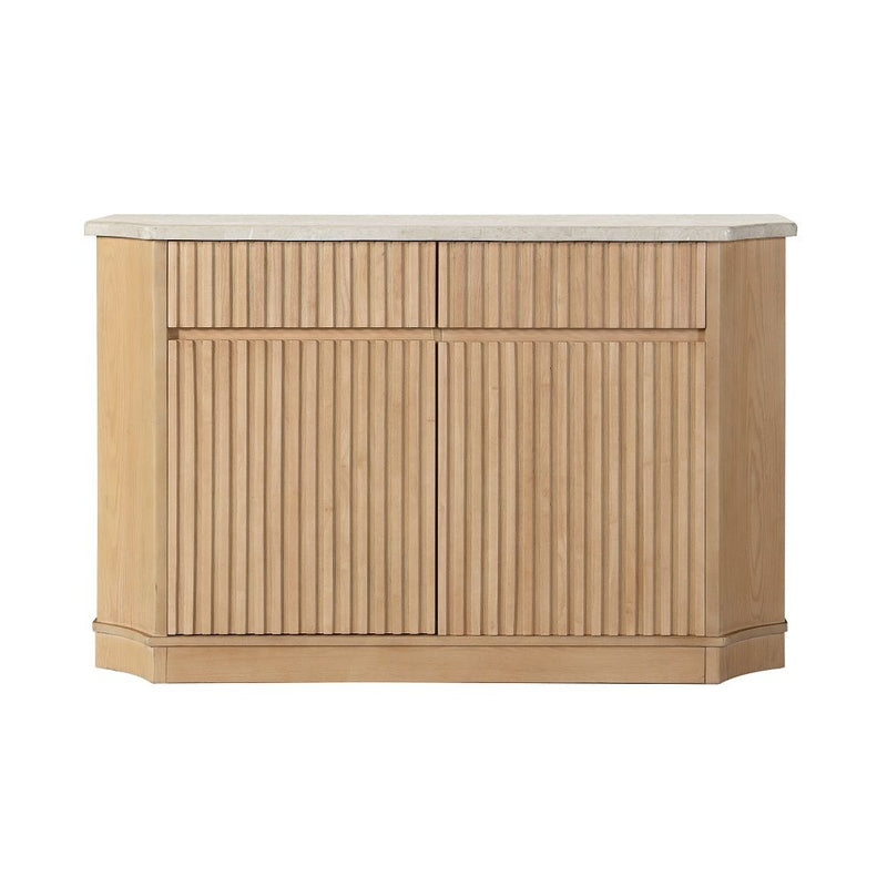 Qwin - Server With Marble Top - Marble Top & Oak