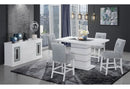 Monaco - Rectangular Bar Table - Light Gray / White