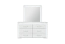 Naomi - 4 Piece Bedroom Set (Full Bed, Dresser, Mirror, Nightstand) - Silver Marble