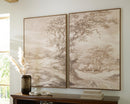 Stormish - Wall Art Set (Set of 2) - Beige / Brown