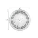 Noralie - 39" Wall Clock - Mirrored & Faux Diamonds
