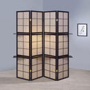 Iggy - 4-Panel Room Divider Folding Shoji Screen - Cappuccino