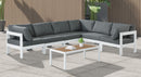 Nizuc - Outdoor Patio 6 Piece Modular Sectional With White Frame