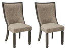 Tyler Creek - Dining UPH Side Chair (Set of 2) - Framed Back - Black / Grayish Brown