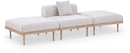 Laguna - 3 Piece Resilient Water Resistant Fabric Outdoor Patio Armless Modular Sofa
