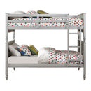 Varian - Twin Over Twin Bunk Bed - Blue Velvet & Silver