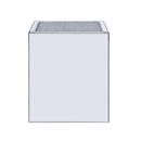 Noralie - End Table With Open Storage Compartment - Clear Glass, Mirrored & Faux Diamonds