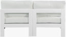 Nizuc - Outdoor Patio 2 Seat Armless Modular Sofa With White Frame