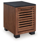 Kallari - Chair Side End Table - Warm Brown / Black