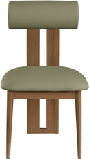 Dario - Faux Leather Dining Chair With Brown Frame (Set of 2)