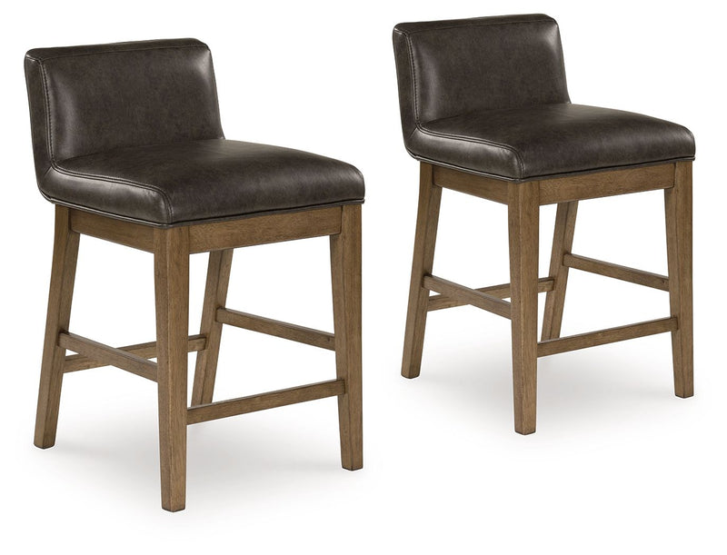 Cabalynn - Upholstered Barstool (Set of 2) - Two-tone Brown