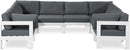 Nizuc - Outdoor Patio 8 Piece Modular Sectional With White Frame