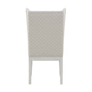 Katia - Hostess Chair (Set of 2) - Light Gray Linen & Weathered White
