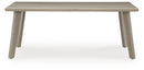 Cliff Trails - Rectangle Dining Table With Umbrella Option - Beige