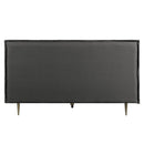 Metis - Eastern King Bed - Gray Top Grain Leather
